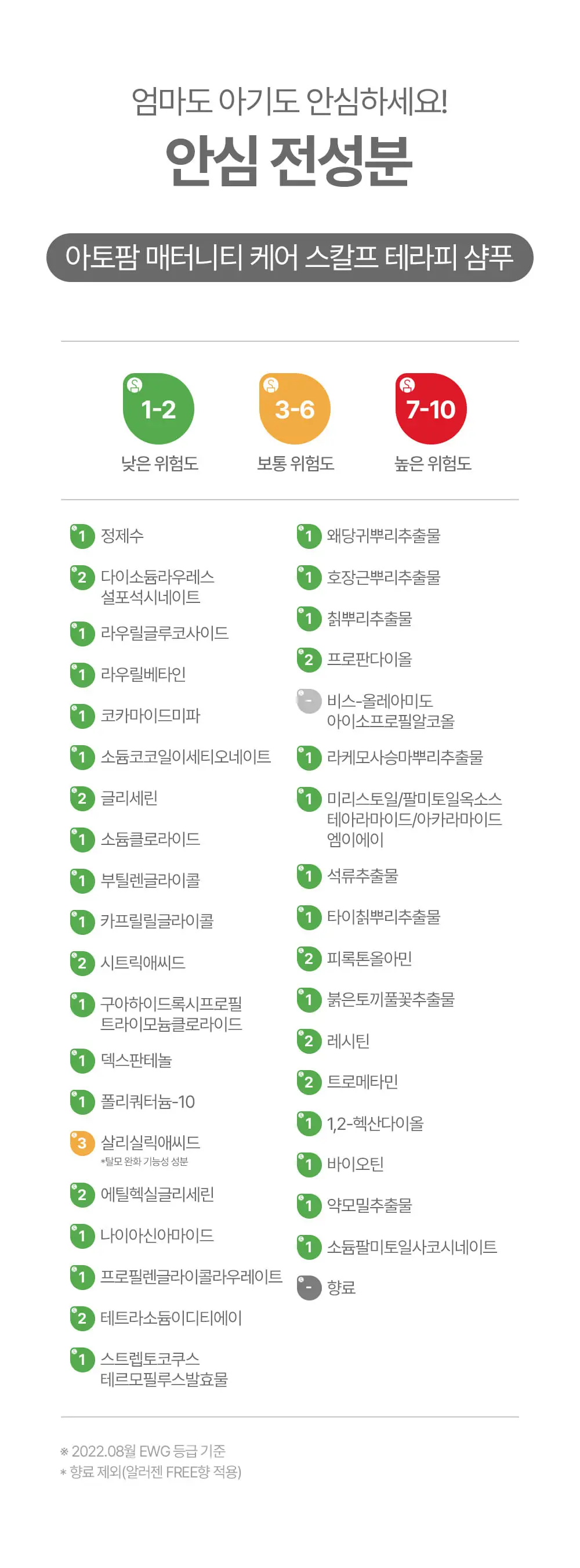 [임산부 탈모샴푸] 아토팜 매터니티 케어 스칼프 테라피 샴푸 460ml 상세페이지 21